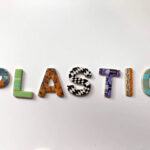 ordet plastic med olika färger på bokstäver